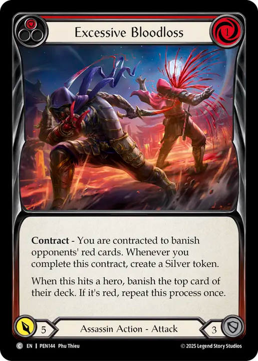 Excessive Bloodloss (red) - Compendium of Rathe - Flesh & Blood TCG