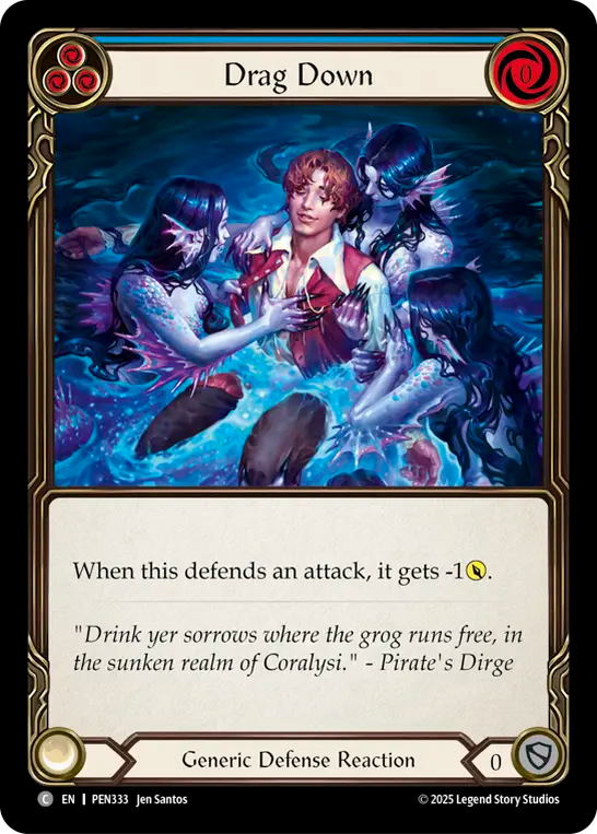 Drag Down (blue) (Rainbow Foil)