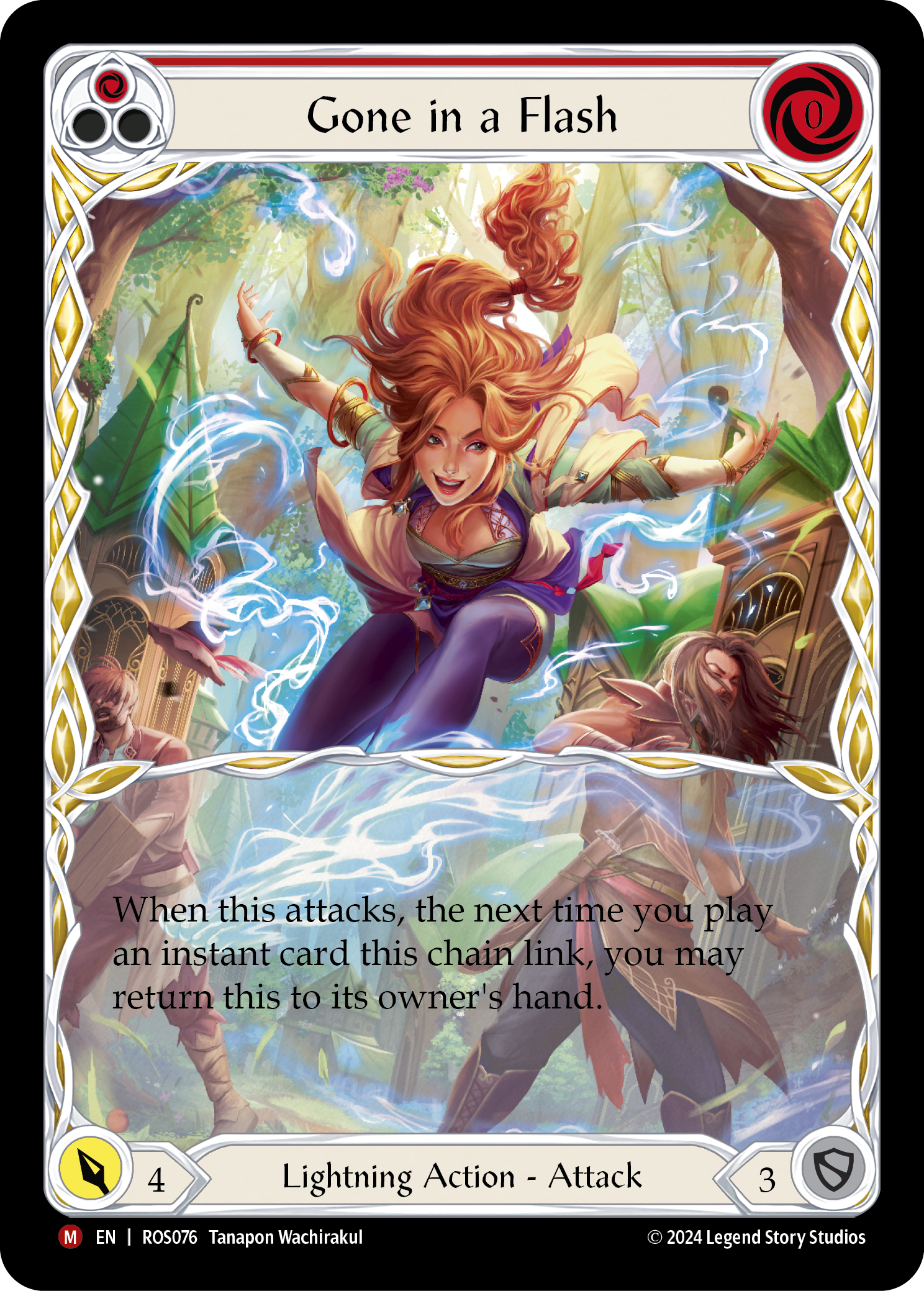 Gone in a Flash 3枚　フレッシュアンドブラッド Gone in a Flash - Extended Art - Rosetta - Flesh & Blood TCG