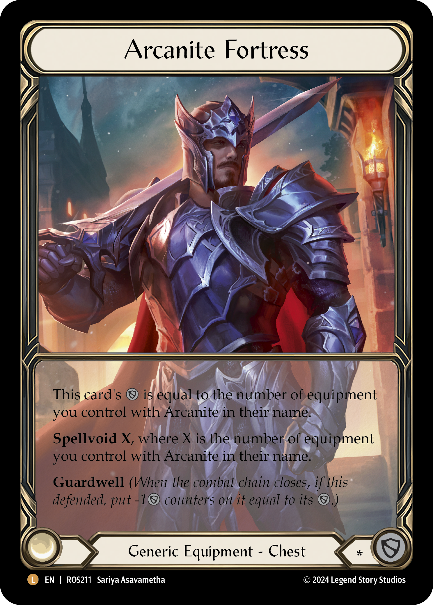 Arcanite Fortress - Extended Art Cold Foil - Rosetta - Flesh Arcanite Fortress - Extended Art Cold Foil - Rosetta - Flesh