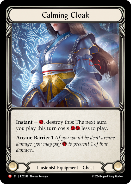 Calming Cloak - Rosetta - Flesh & Blood TCG - FaB Foundry Calming Cloak - Rosetta - Flesh & Blood TCG - FaB Foundry