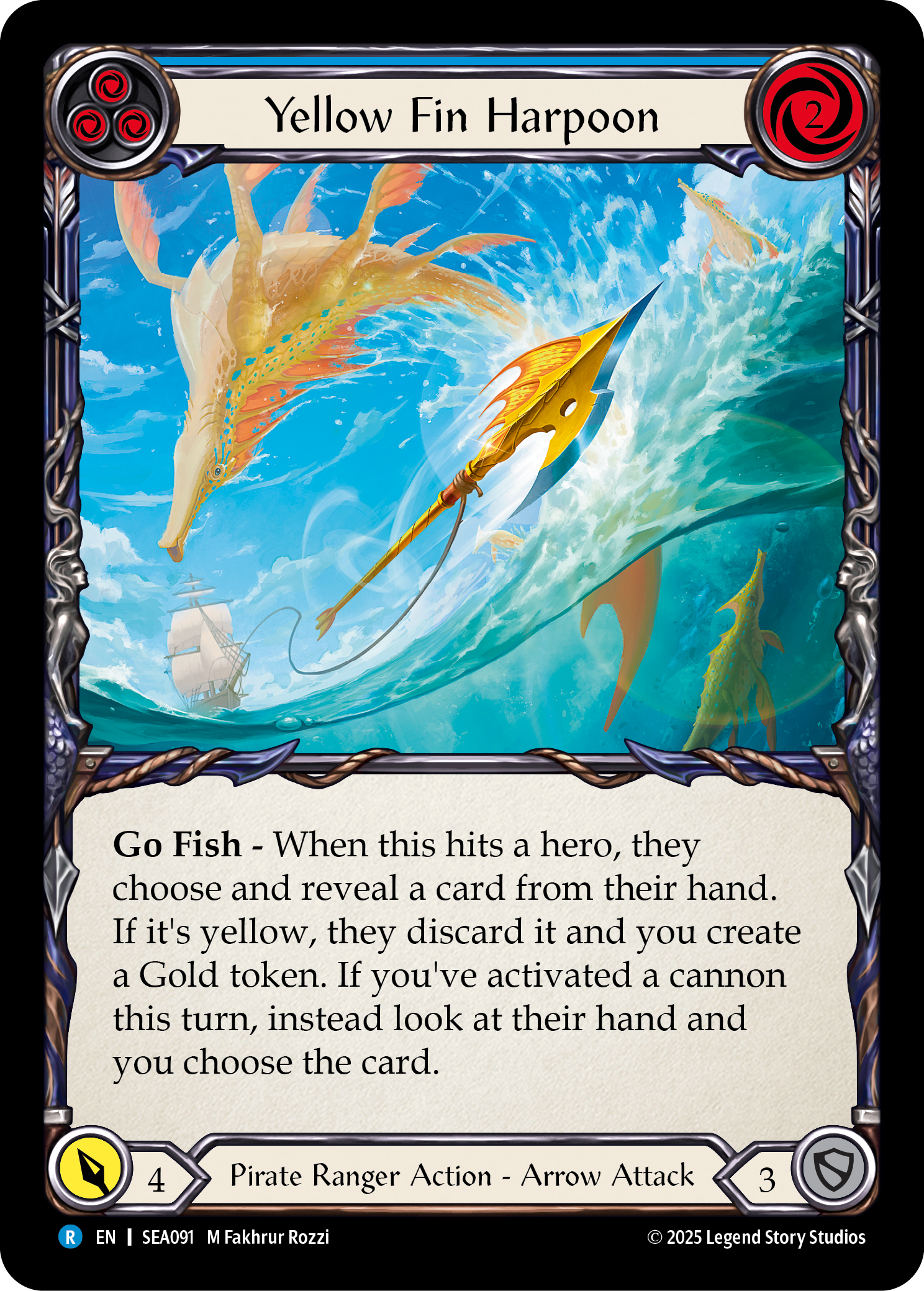Yellow Fin Harpoon - High Seas - Flesh & Blood TCG - FaB Foundry