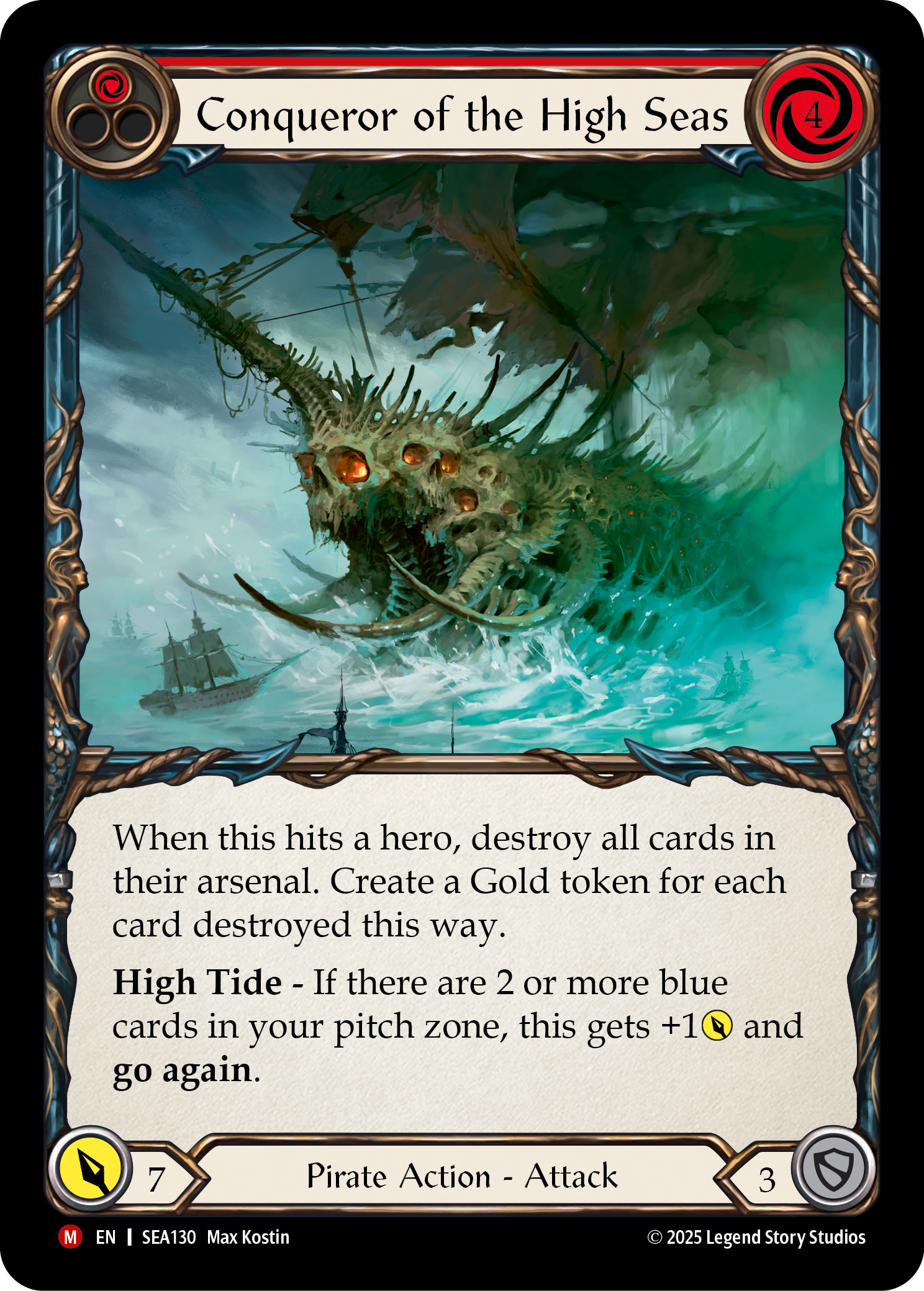 Conqueror of the High Seas - High Seas - Flesh & Blood TCG - FaB Conqueror of the High Seas - High Seas - Flesh & Blood TCG - FaB