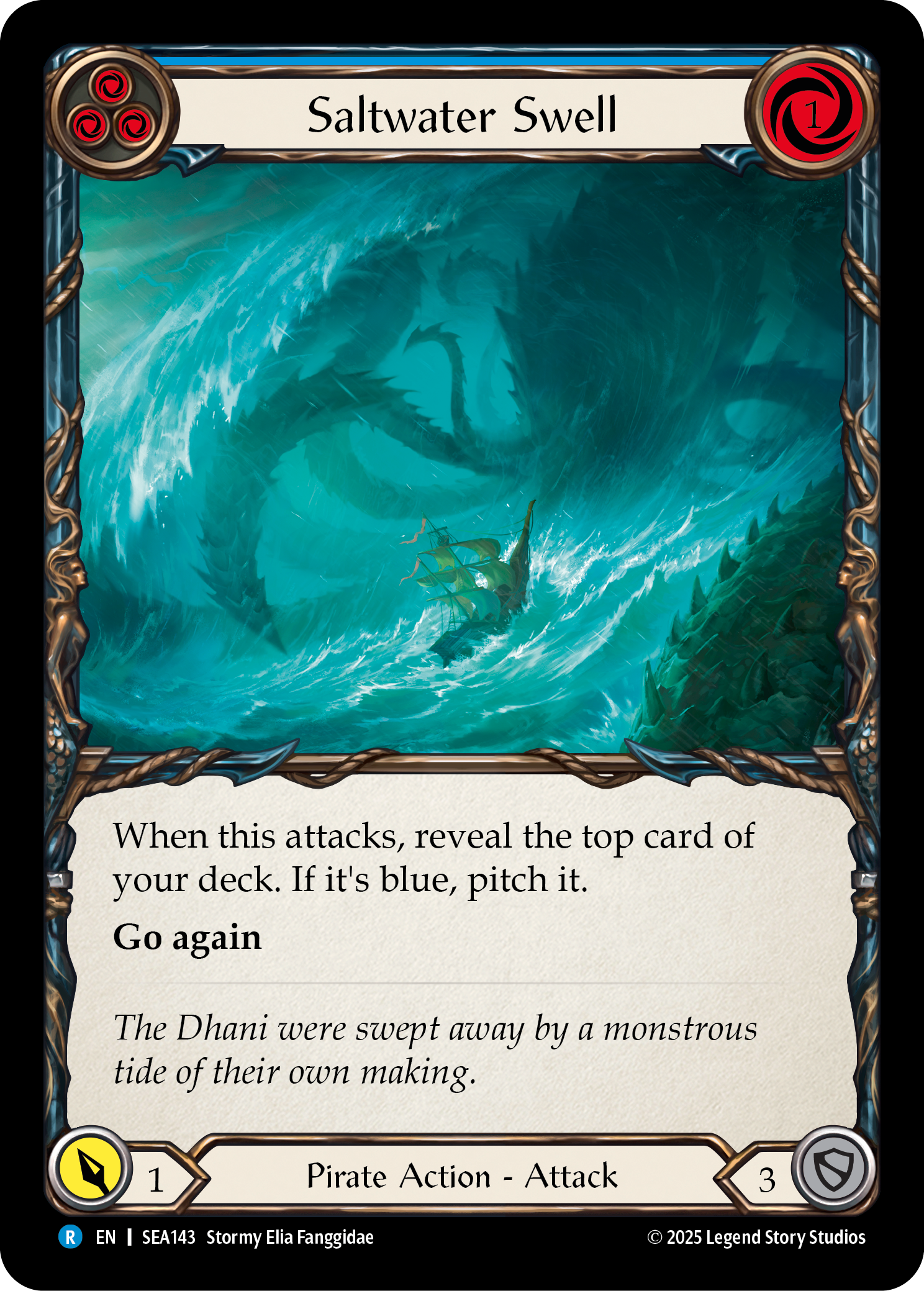Saltwater Swell (Blue) - High Seas - Flesh & Blood TCG - FaB Foundry