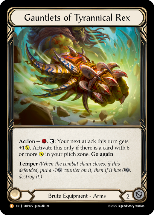 Gauntlets of Tyrannical Rex - Super Slam - Flesh & Blood TCG – FaB