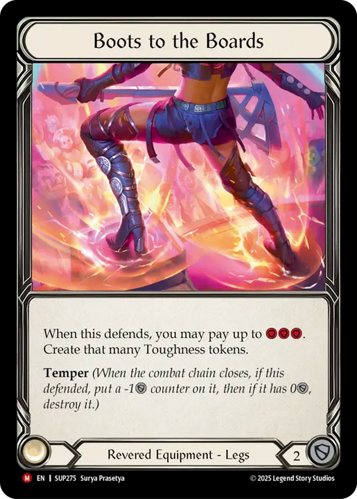 Boots to the Boards (Cold Foil) - Super Slam - Flesh & Blood TCG Boots to the Boards (Cold Foil) - Super Slam - Flesh & Blood TCG