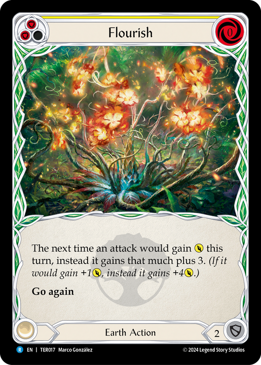 Flourish (Yellow) - 1st Strike - Flesh & Blood TCG - FaB Foundry