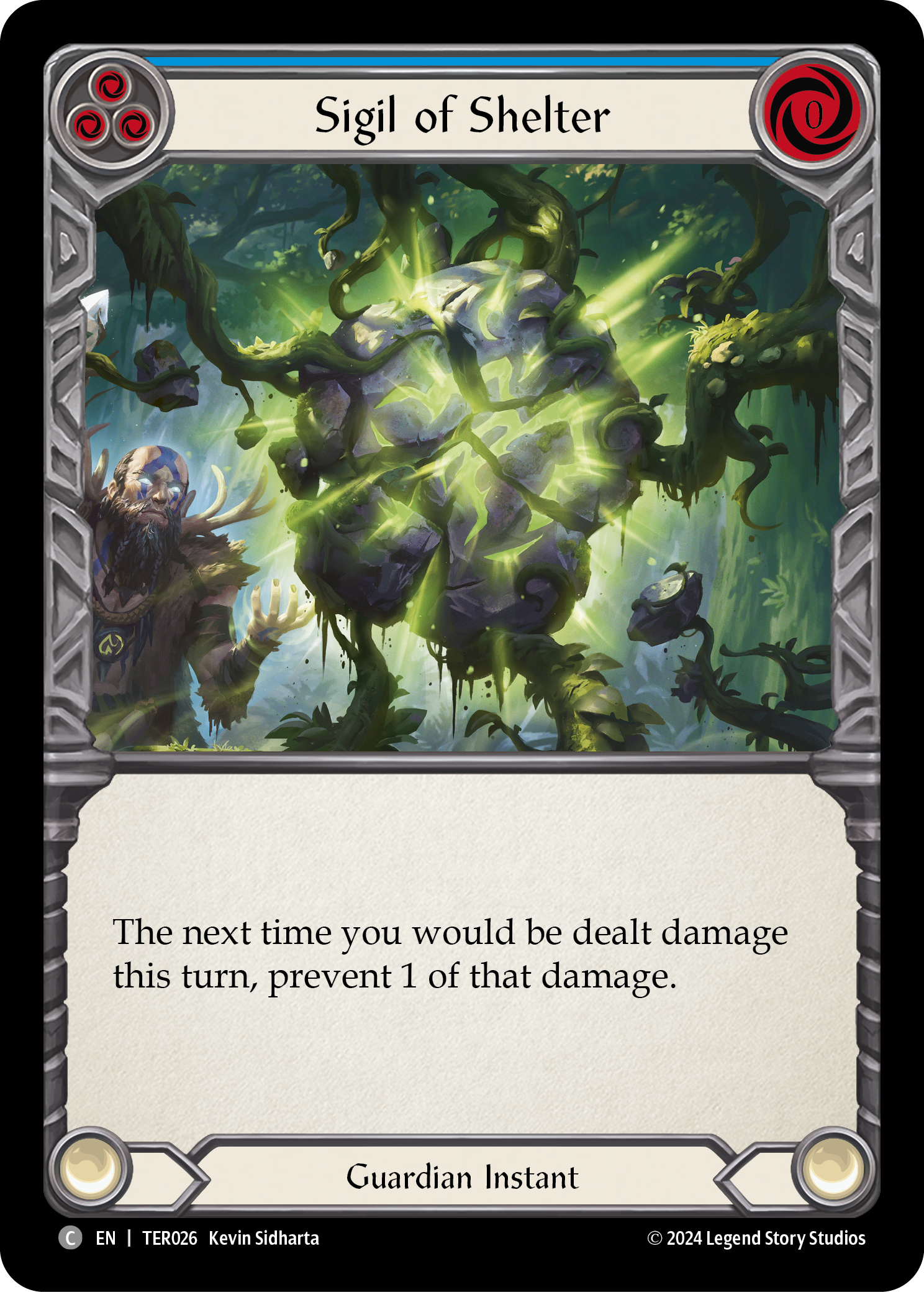 Sigil of Shelter (Blue) - 1st Strike - Flesh & Blood TCG