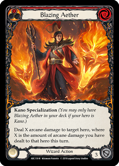 Blazing Aether - Flesh & Blood TCG - Arcane Rising – FaB Foundry Blazing Aether - Flesh & Blood TCG - Arcane Rising – FaB Foundry