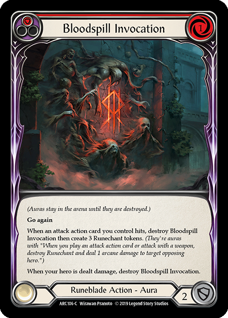 Bloodspill Invocation Red - Flesh & Blood TCG - Arcane Rising