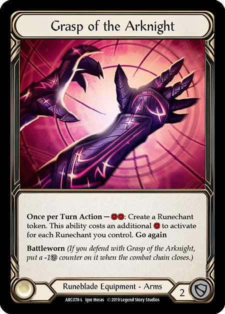 アークナイトの掌握 - フレッシュ&ブラッド TCG - Arcane Rising アークナイトの掌握 - フレッシュ&ブラッド TCG - Arcane Rising