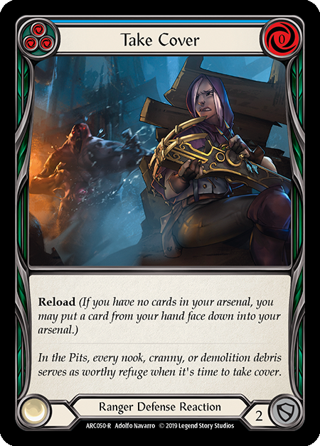 Take Cover Blue - Flesh & Blood TCG - Arcane Rising – FaB Foundry