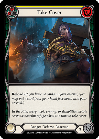 Take Cover Yellow - Flesh & Blood TCG - Arcane Rising – FaB Foundry
