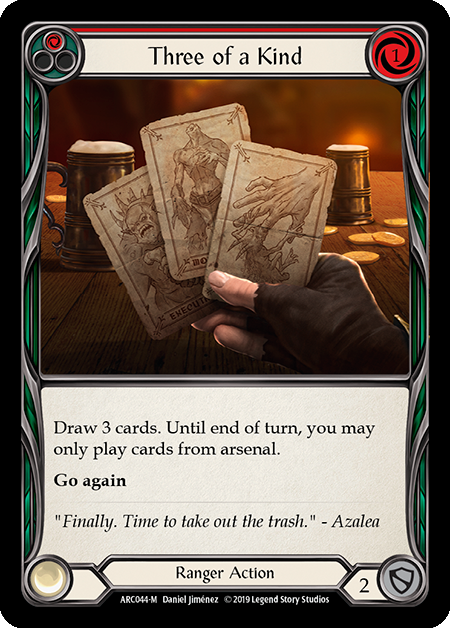 Three of a Kind - Flesh & Blood TCG - Arcane Rising FaB Foundry Three of a Kind - Flesh & Blood TCG - Arcane Rising FaB Foundry