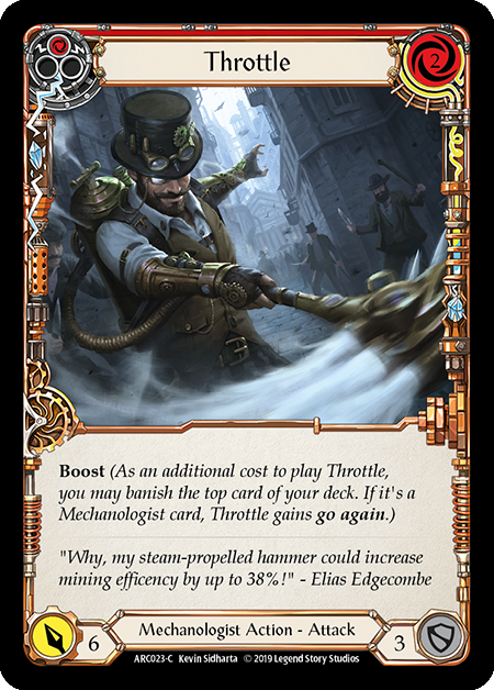 Throttle Red - Flesh & Blood TCG - Arcane Rising – FaB Foundry