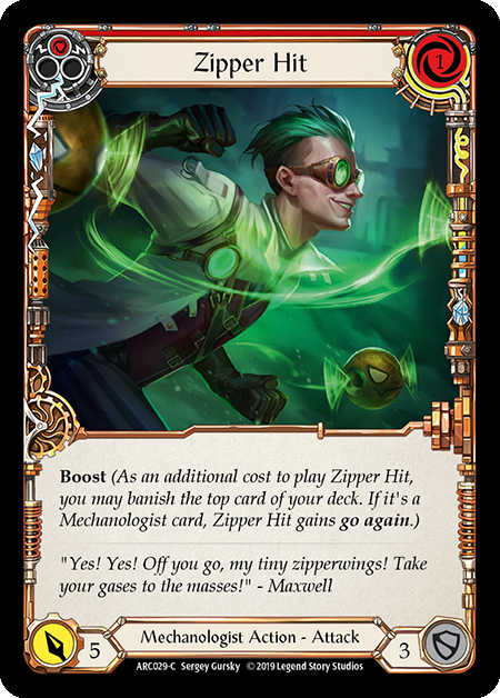 Zipper Hit Red - Flesh & Blood TCG - Arcane Rising – FaB Foundry Zipper Hit Red - Flesh & Blood TCG - Arcane Rising – FaB Foundry