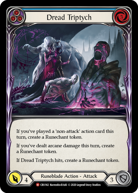 Dread triptych 3枚 Flesh and blood Fab Dread Triptych - Flesh & Blood TCG - Crucible of War - FaB