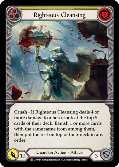 Righteous Cleansing - Flesh & Blood TCG - Crucible of War