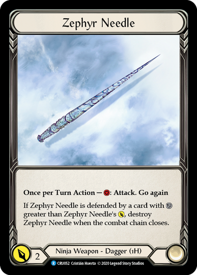 Zephyr Needle Right - Flesh & Blood TCG - Crucible of War – FaB Zephyr Needle Right - Flesh & Blood TCG - Crucible of War – FaB