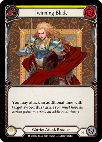 Twinning Blade - Flesh & Blood TCG - Crucible of War - FaB Foundry Twinning Blade - Flesh & Blood TCG - Crucible of War - FaB Foundry