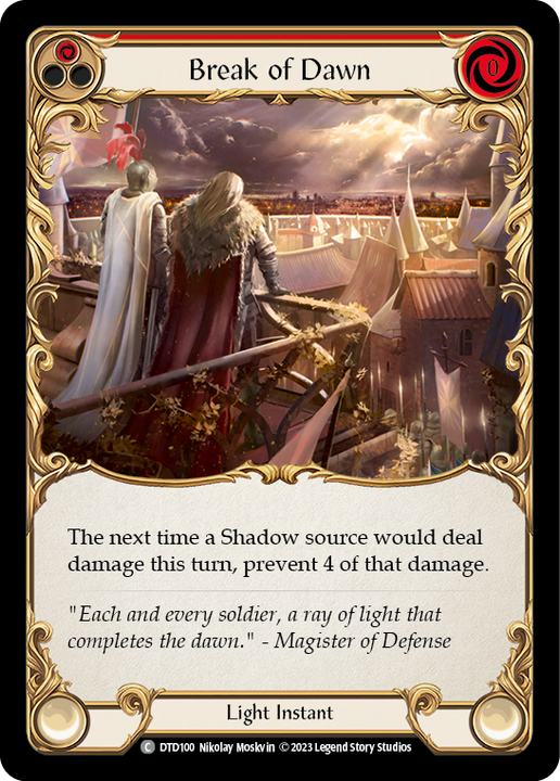 Break of Dawn (Red) - Dusk Til Dawn - Flesh & Blood TCG