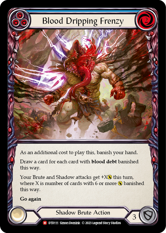 Blood Dripping Frenzy - Dusk Til Dawn - Flesh & Blood TCG - FaB