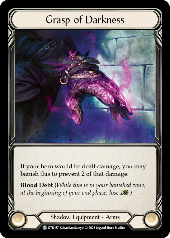 Grasp of Darkness - Dusk Til Dawn - Flesh & Blood TCG - FaB Foundry Grasp of Darkness - Dusk Til Dawn - Flesh & Blood TCG - FaB Foundry