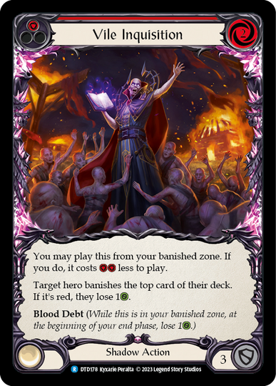 Vile Inquisition (Red) - Dusk Til Dawn - Flesh & Blood TCG