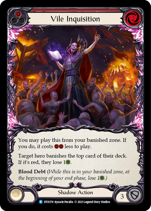 Vile Inquisition (Red) - Dusk Til Dawn - Flesh & Blood TCG