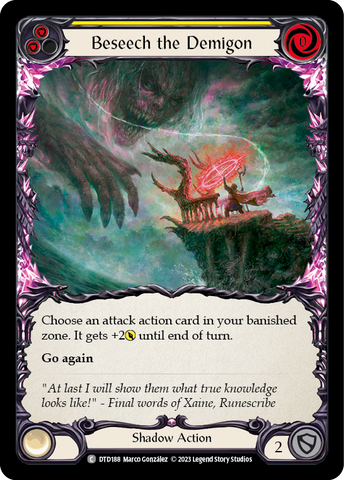 Beseech the Demigon (Yellow)