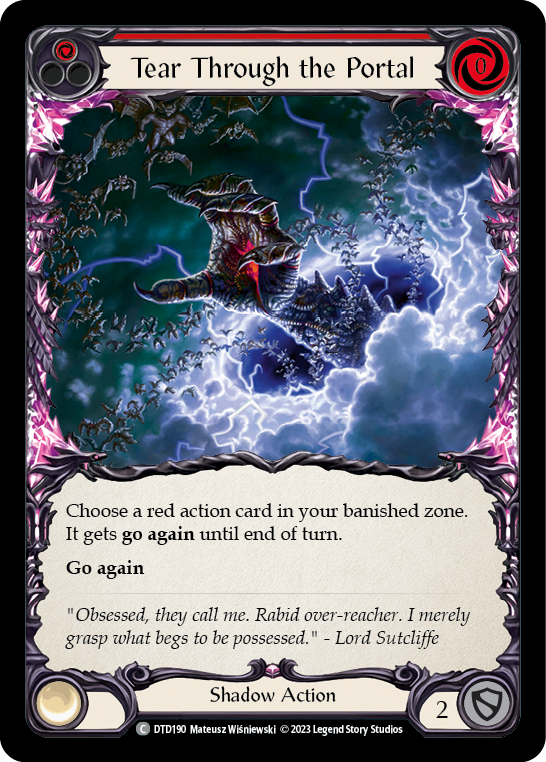 Tear Through the Portal (Red) - Dusk Til Dawn - Flesh & Blood TCG