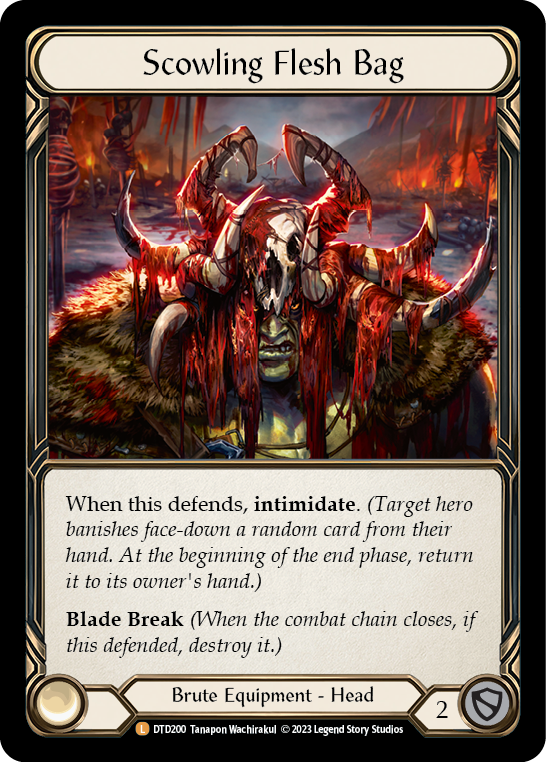 FaB Scowling Flesh Bag CF Cold Foil Scowling Flesh Bag - Dusk Til Dawn - Flesh & Blood TCG - FaB