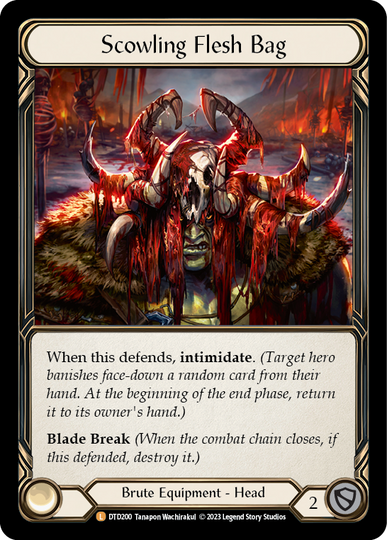 Scowling Flesh Bag - Dusk Til Dawn - Flesh & Blood TCG - FaB Foundry Scowling Flesh Bag - Dusk Til Dawn - Flesh & Blood TCG - FaB Foundry