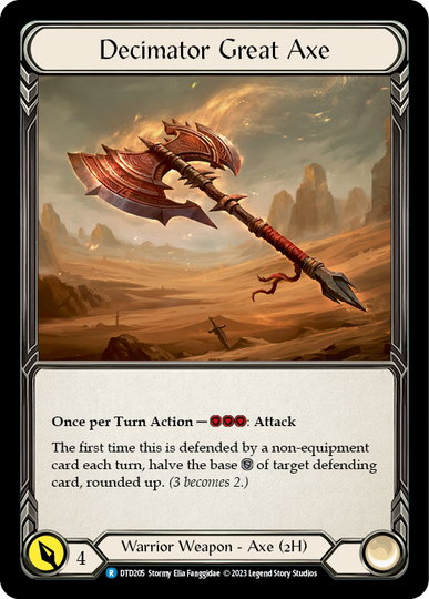 【FaB】Decimator Great Axe (英/CF) 斧 Decimator Great Axe - Dusk Til Dawn - Flesh & Blood TCG - FaB Foundry
