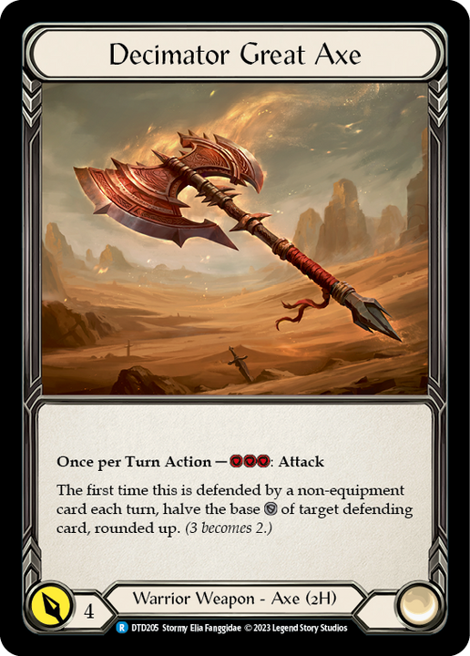 【FaB】Decimator Great Axe (英/CF) 斧 Decimator Great Axe - Dusk Til Dawn - Flesh & Blood TCG - FaB Foundry