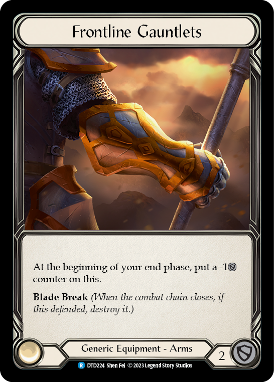 Frontline Gauntlets - Dusk Til Dawn - Flesh & Blood TCG - FaB Foundry Frontline Gauntlets - Dusk Til Dawn - Flesh & Blood TCG - FaB Foundry
