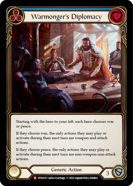 その他 warmonger's diplomacy nf fab Warmonger's Diplomacy - Dusk Til Dawn - Flesh & Blood TCG