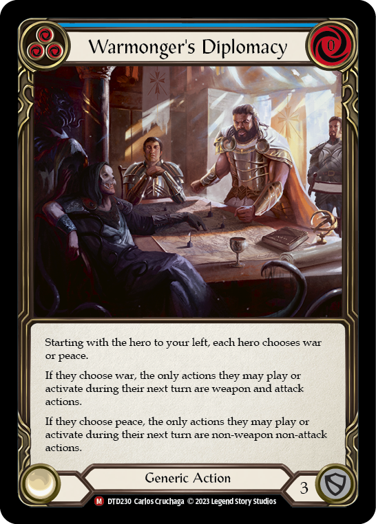 Warmonger's Diplomacy - Dusk Til Dawn - フレッシュ＆ブラッド TCG