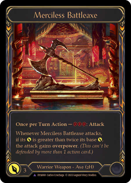 Merciless Merciless Battleaxe Marvel - Dynasty - Flesh & Blood TCG - FaB Foundry