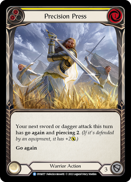 Precision Press - Yellow - Dynasty - Flesh & Blood TCG