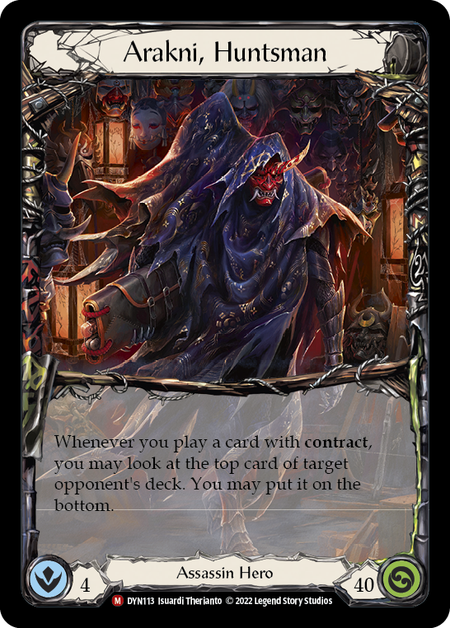 Arakni Huntsman - Dynasty - Flesh & Blood TCG - FaB Foundry Arakni Huntsman - Dynasty - Flesh & Blood TCG - FaB Foundry