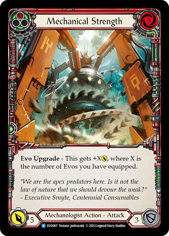 Mechanical Strength (Red) - Bright Lights - Flesh & Blood TCG