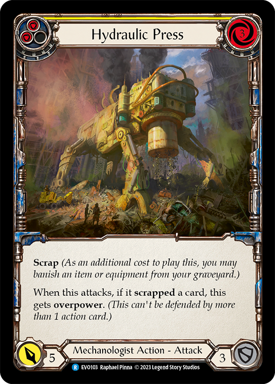 Hydraulic Press (Yellow) - Bright Lights - Flesh & Blood TCG