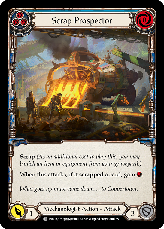 hascon mtg promo cards Scrap Prospector (Blue) - Bright Lights - Flesh & Blood TCG