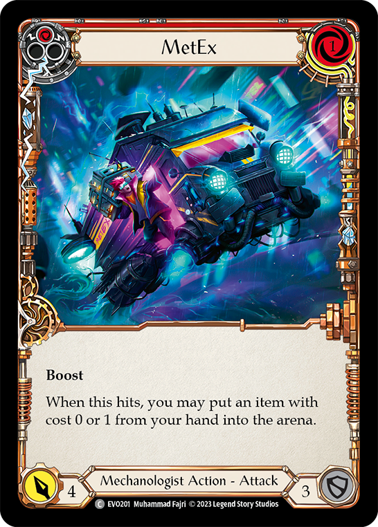 MetEx (Red) - Bright Lights - Flesh & Blood TCG - FaB Foundry MetEx (Red) - Bright Lights - Flesh & Blood TCG - FaB Foundry