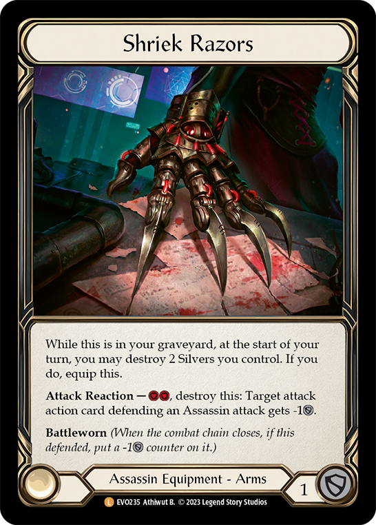 Shriek Razors - Bright Lights - Flesh & Blood TCG - FaB Foundry Shriek Razors - Bright Lights - Flesh & Blood TCG - FaB Foundry