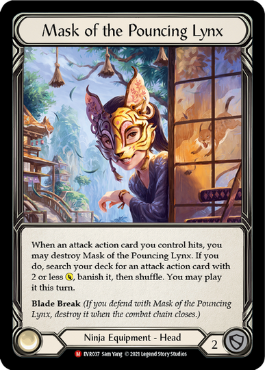 Mask of the Pouncing Lynx - Flesh & Blood TCG - Everfest – FaB Foundry