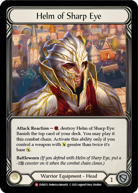 Helm of Sharp Eye - Flesh & Blood TCG - Everfest FaB Foundry Helm of Sharp Eye - Flesh & Blood TCG - Everfest FaB Foundry