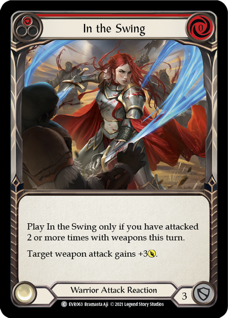 In the Swing - Red - Flesh & Blood TCG - Everfest – FaB Foundry In the Swing - Red - Flesh & Blood TCG - Everfest – FaB Foundry
