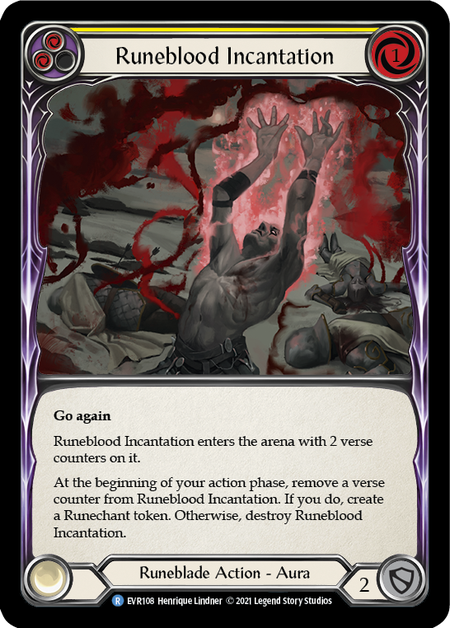 Runeblood Incantation - Yellow - Flesh & Blood TCG - Everfest FaB Foundry Runeblood Incantation - Yellow - Flesh & Blood TCG - Everfest FaB Foundry